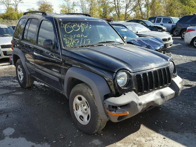 1J4GL48K14W241629 - 2004 JEEP LIBERTY SP BLACK photo 1