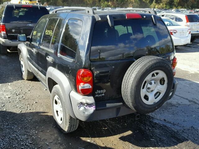 1J4GL48K14W241629 - 2004 JEEP LIBERTY SP BLACK photo 3