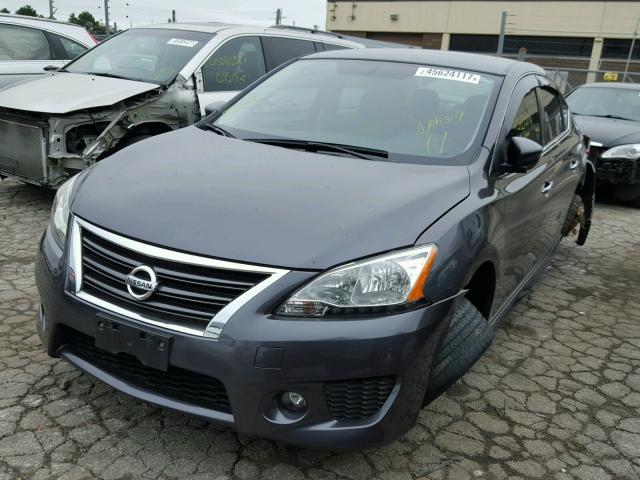 3N1AB7AP9EY294470 - 2014 NISSAN SENTRA S GRAY photo 2