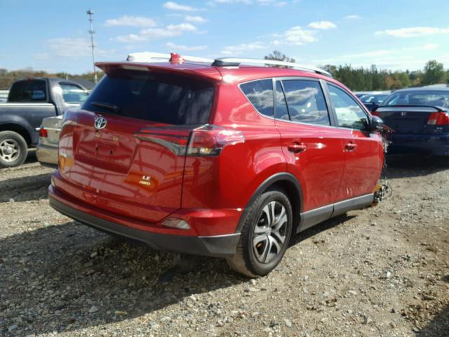 JTMBFREVXHJ142085 - 2017 TOYOTA RAV4 LE RED photo 4