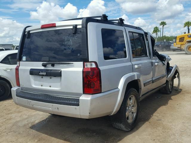 1J8HH48K67C574516 - 2007 JEEP COMMANDER SILVER photo 4