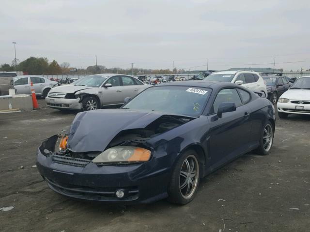 KMHHN65F94U134911 - 2004 HYUNDAI TIBURON GT BLUE photo 2