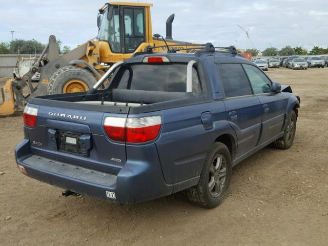 4S4BT63C355100172 - 2005 SUBARU BAJA TURBO BLUE photo 4