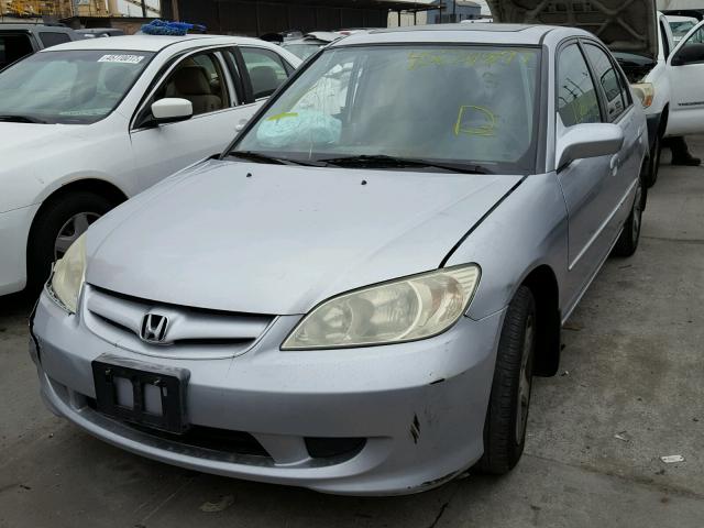 2HGES26705H522065 - 2005 HONDA CIVIC EX SILVER photo 2