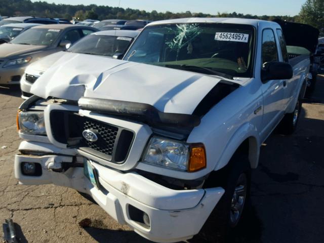 1FTYR14E55PA69303 - 2005 FORD RANGER SUP WHITE photo 2