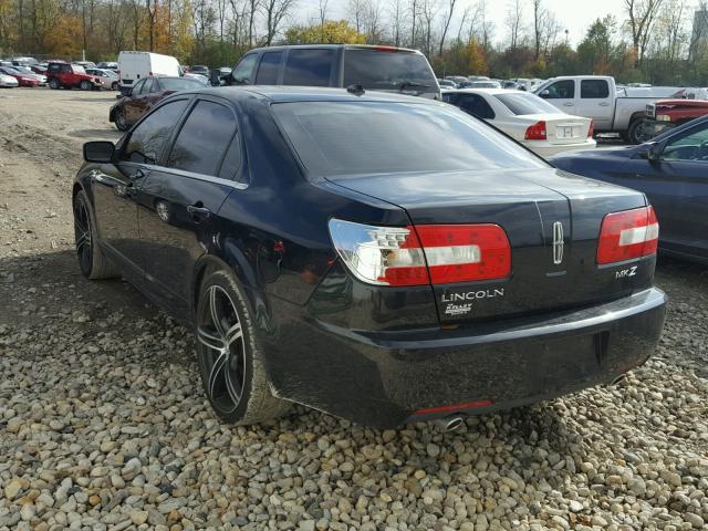 3LNHM26T78R621473 - 2008 LINCOLN MKZ BLACK photo 3