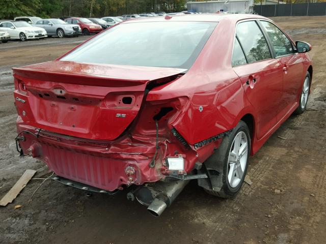 4T1BF1FK5DU673219 - 2013 TOYOTA CAMRY L RED photo 4