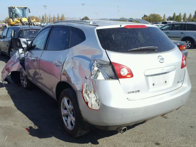 JN8AS58V08W119563 - 2008 NISSAN ROGUE S SILVER photo 3