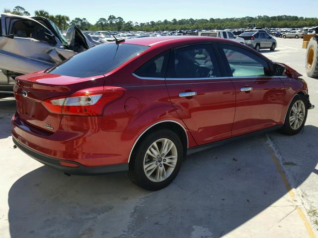 1FAHP3H20CL462685 - 2012 FORD FOCUS SEL RED photo 4