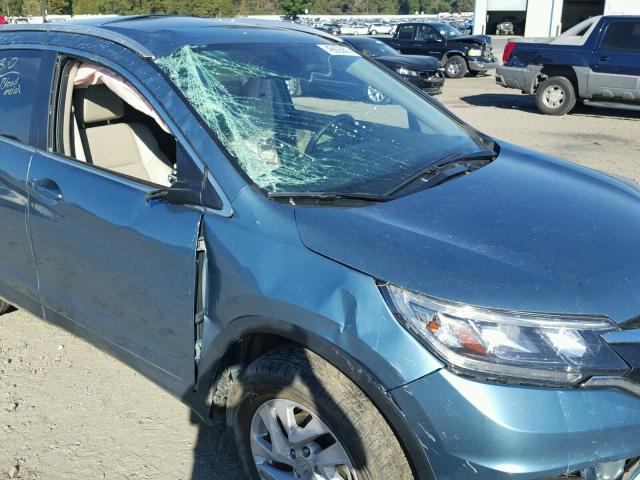 2HKRM3H74GH549552 - 2016 HONDA CR-V EXL TEAL photo 9