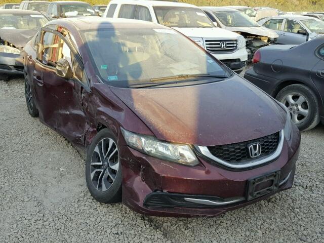 2HGFB2F84DH511890 - 2013 HONDA CIVIC EX მუქწითელი ფოტო 1