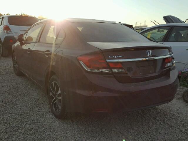 2HGFB2F84DH511890 - 2013 HONDA CIVIC EX მუქწითელი ფოტო 3