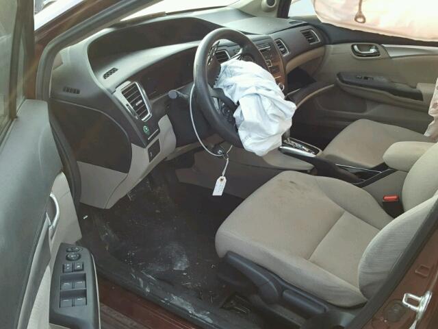 2HGFB2F84DH511890 - 2013 HONDA CIVIC EX მუქწითელი ფოტო 9