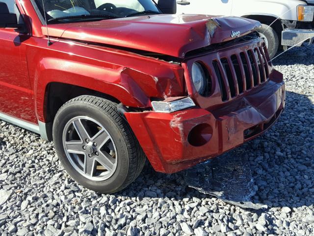 1J4NF2GB4AD530922 - 2010 JEEP PATRIOT SP RED photo 9