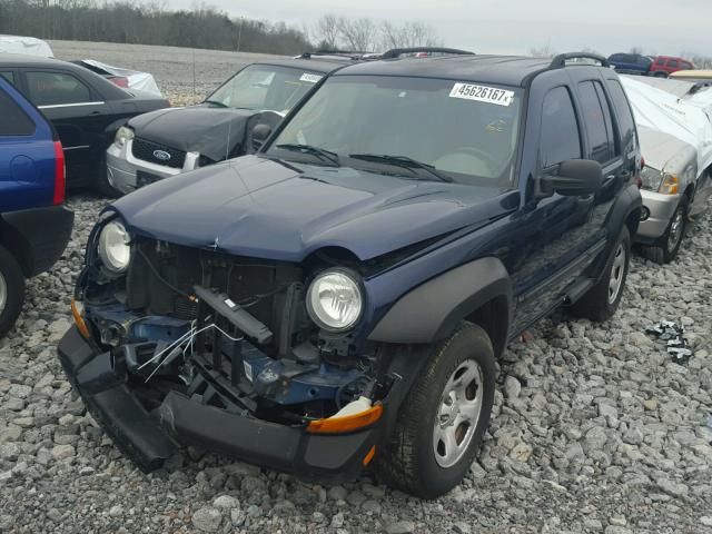 1J4GK48K26W124552 - 2006 JEEP LIBERTY BLUE photo 2