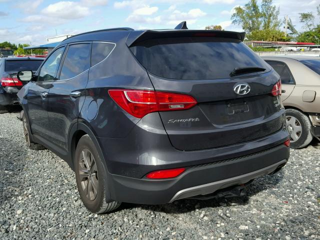 5XYZU3LB4FG285315 - 2015 HYUNDAI SANTA FE S GRAY photo 3