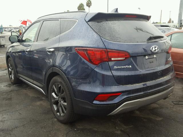 5XYZW4LA5HG445115 - 2017 HYUNDAI SANTA FE S BLUE photo 3