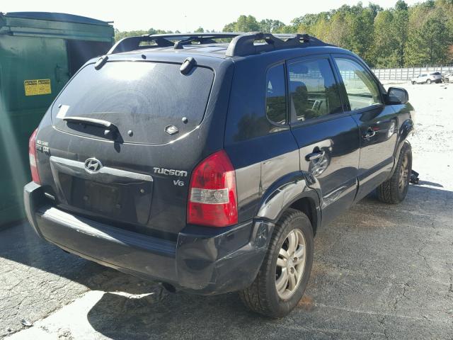 KM8JN12D06U341956 - 2006 HYUNDAI TUCSON BLACK photo 4