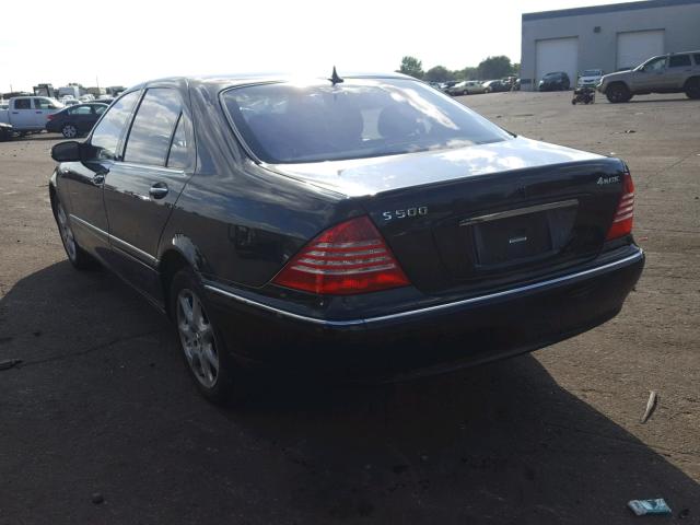 WDBNG84J05A449357 - 2005 MERCEDES-BENZ S 500 4MAT BLACK photo 3