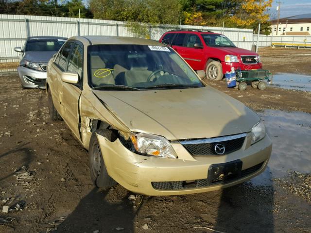 JM1BJ225321566855 - 2002 MAZDA PROTEGE DX GOLD photo 1