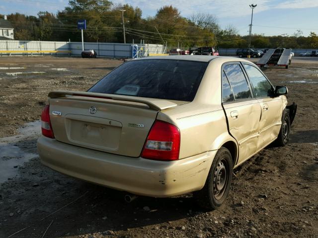 JM1BJ225321566855 - 2002 MAZDA PROTEGE DX GOLD photo 4