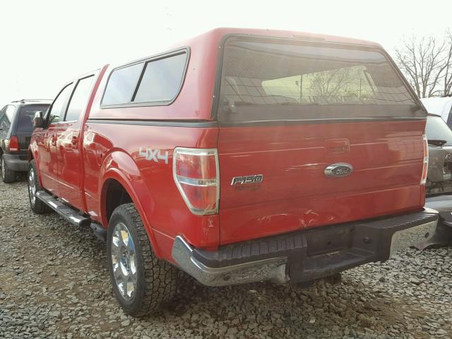 1FTPW14V49FA73617 - 2009 FORD F150 SUPER RED photo 3