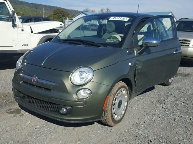 3C3CFFAR9CT340139 - 2012 FIAT 500 POP GREEN photo 2