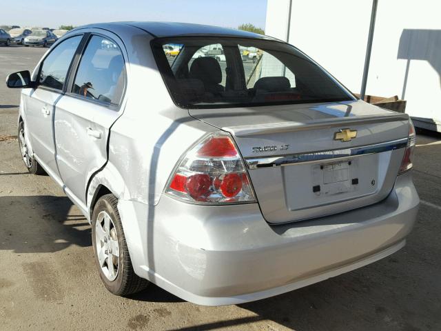 KL1TD5DE8BB193307 - 2011 CHEVROLET AVEO LS SILVER photo 3