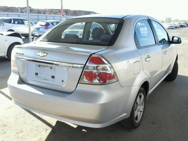 KL1TD5DE8BB193307 - 2011 CHEVROLET AVEO LS SILVER photo 4