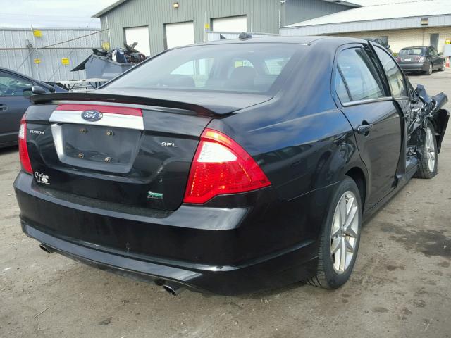 3FAHP0JG3AR210433 - 2010 FORD FUSION SEL BLACK photo 4