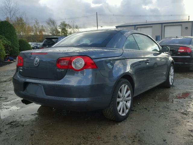 WVWBA71F87V007065 - 2007 VOLKSWAGEN EOS 2.0T GRAY photo 4