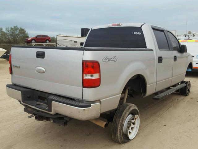 1FTRW14W86KD96430 - 2006 FORD F150 SUPER SILVER photo 4