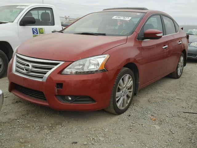 3N1AB7AP6DL621287 - 2013 NISSAN SENTRA S RED photo 2