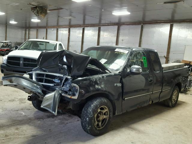 2FTDX1729VCA72695 - 1997 FORD F150 BLACK photo 2