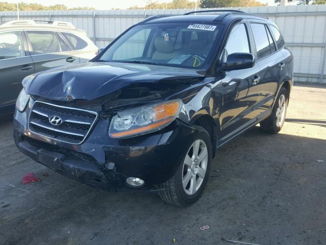 5NMSH13E28H203661 - 2008 HYUNDAI SANTA FE BLACK photo 2