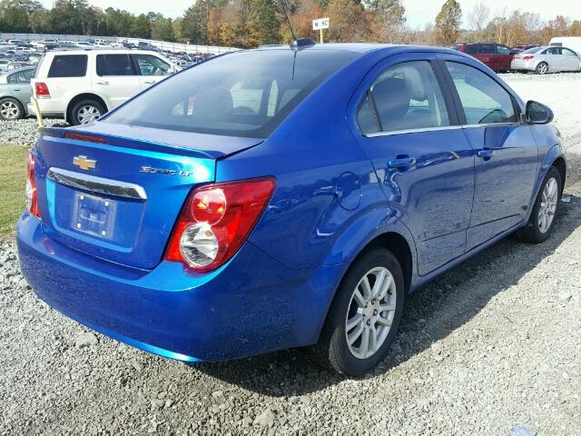 1G1JC5SH8G4128199 - 2016 CHEVROLET SONIC LT 蓝色 照片 4