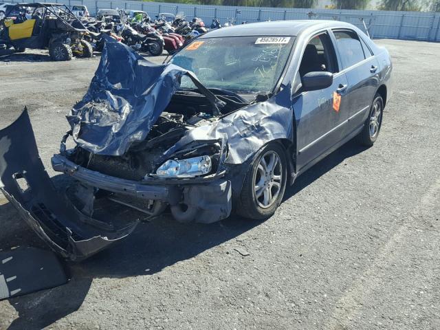 1HGCM56767A187446 - 2007 HONDA ACCORD EX CHARCOAL photo 2