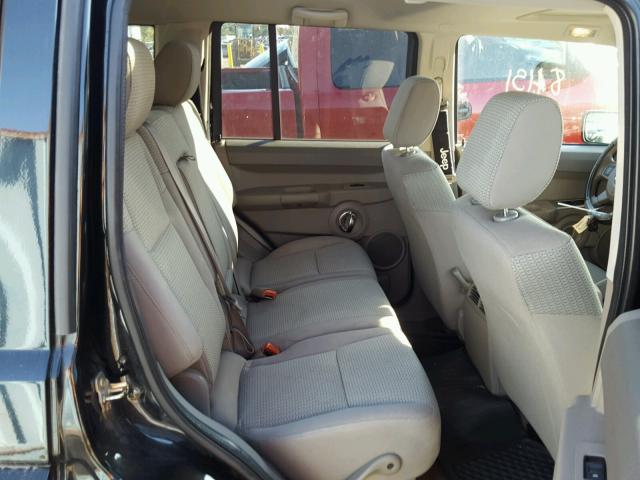 1J8HG48K46C265242 - 2006 JEEP COMMANDER BLACK photo 6