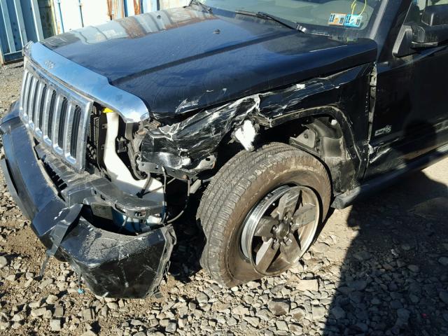 1J8HG48K46C265242 - 2006 JEEP COMMANDER BLACK photo 9