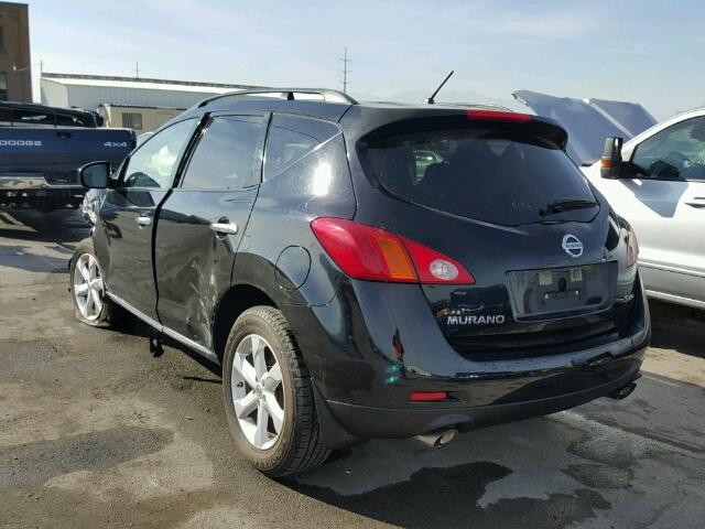 JN8AZ18W89W202494 - 2009 NISSAN MURANO S BLACK photo 3