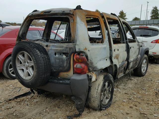 1J4GL48K22W132559 - 2002 JEEP LIBERTY SP BURN photo 4