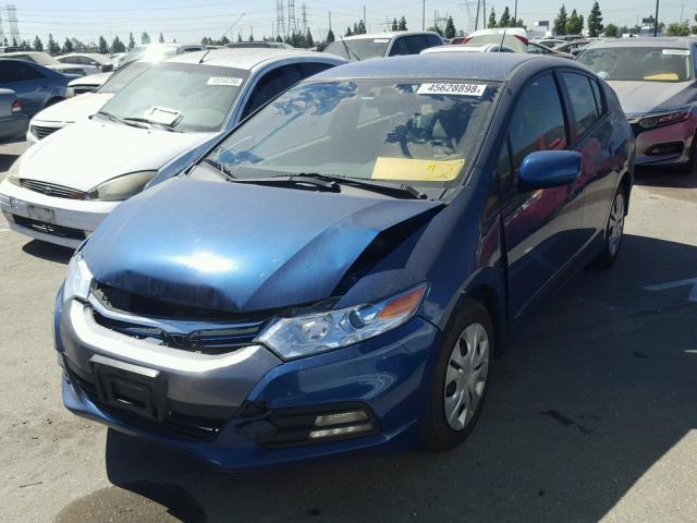 JHMZE2H52ES001293 - 2014 HONDA INSIGHT LX BLUE photo 2