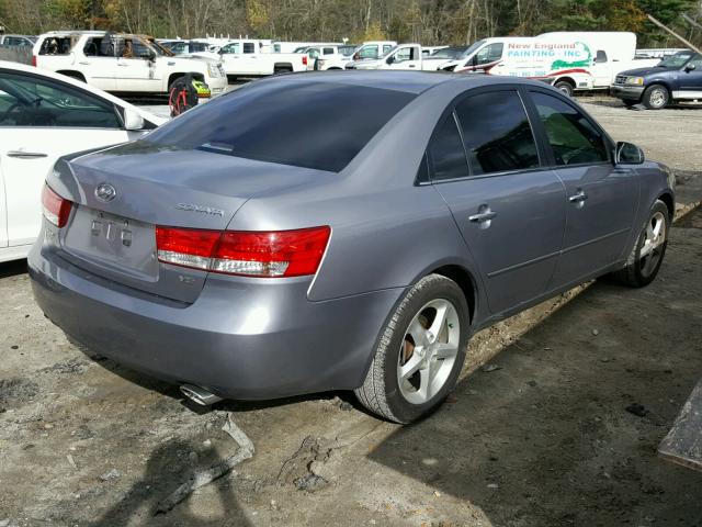 5NPEU46F87H218018 - 2007 HYUNDAI SONATA SE GRAY photo 4