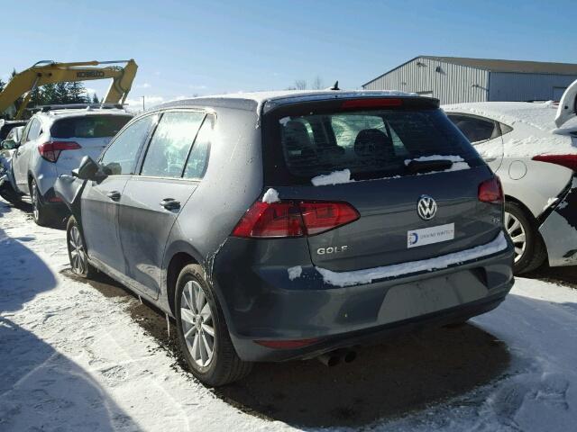 3VW217AU0GM053432 - 2016 VOLKSWAGEN GOLF S/SE GRAY photo 3