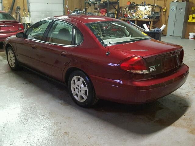 1FAFP53U27A106395 - 2007 FORD TAURUS RED photo 3