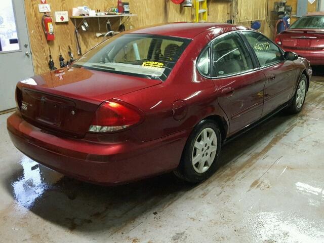 1FAFP53U27A106395 - 2007 FORD TAURUS RED photo 4