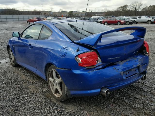 KMHHN65F94U146363 - 2004 HYUNDAI TIBURON GT BLUE photo 3