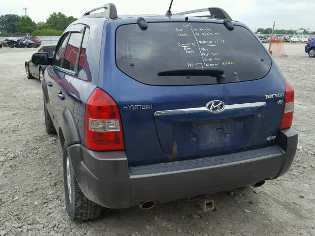 KM8JM72D05U171716 - 2005 HYUNDAI TUCSON GL BLUE photo 3