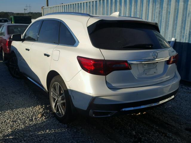 5FRYD3H80HB001468 - 2017 ACURA MDX ADVANC WHITE photo 3