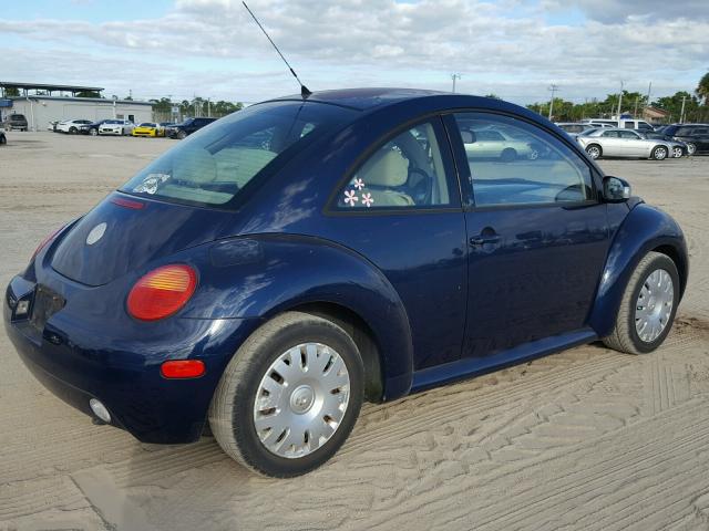 3VWBK31C24M405077 - 2004 VOLKSWAGEN NEW BEETLE BLUE photo 4